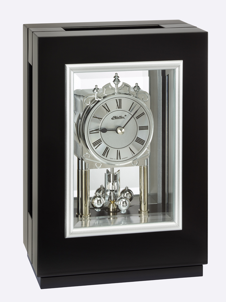 Carriage clock Cube, black