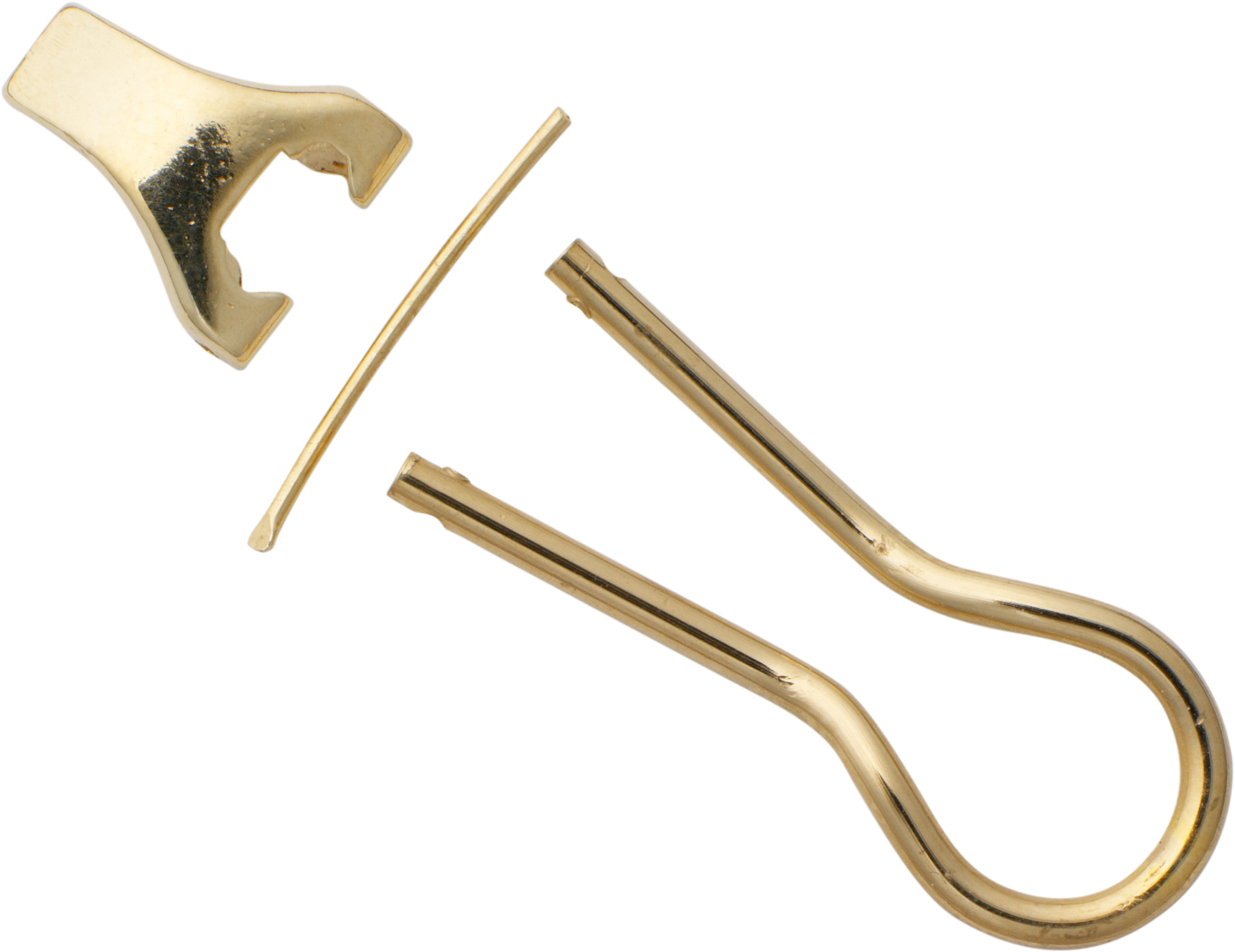 Ohrclip-Mechanik Gold 585/-Gg mit gegossenen Böckchen Höhe 6,50mm Bügellänge 20,00mm
