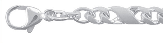 armband zilver 925/-, fantasie 19,00cm