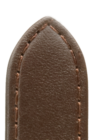 Leather strap calfskin, sewn, 18mm, dark brown <br/>Colour: dark brown / Lug width mm: 18.00