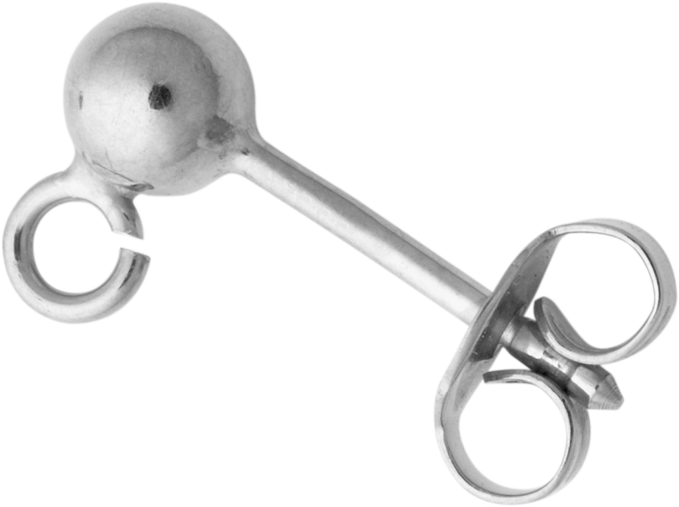 Barbell with ball Ø 4.00mm and eye gold 585/-Wg