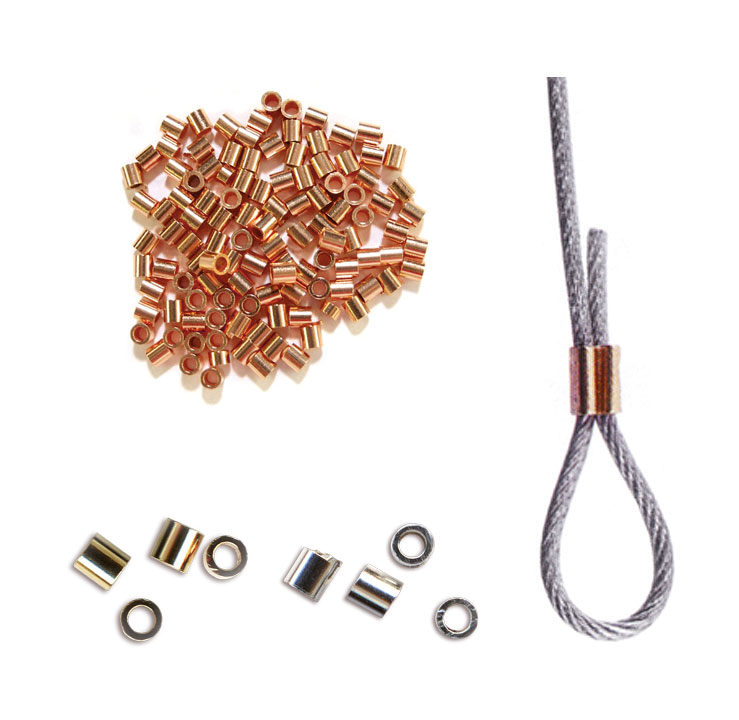 Knijpringen/ veiligheidshuls zilver 925/- rosé Ø 2mm