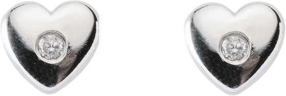 Ohrschmuck Silber 925/rh Herz Zirkonia 3er Sort.