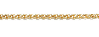 Collierkette Gold 585/GG, Zopf 50cm