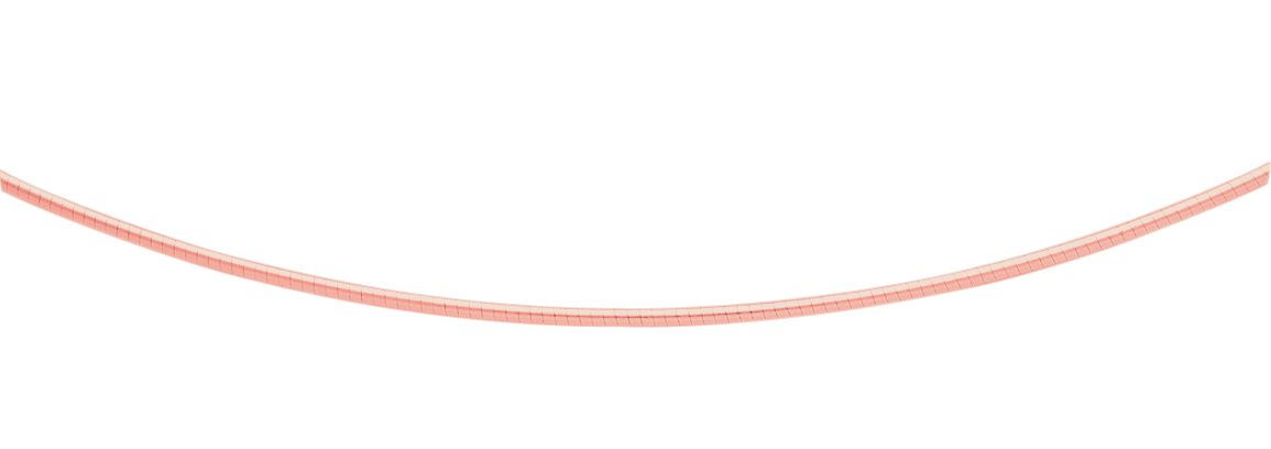 collier 925/rosé verg. Tonda rond 42cm, gepolijst
