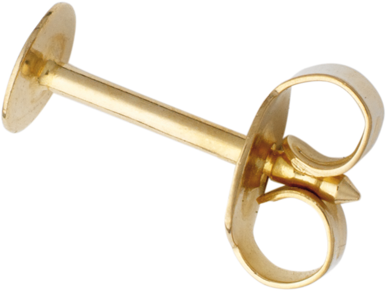 Barbell with plate Ø 4.00mm gold 333/-Gg