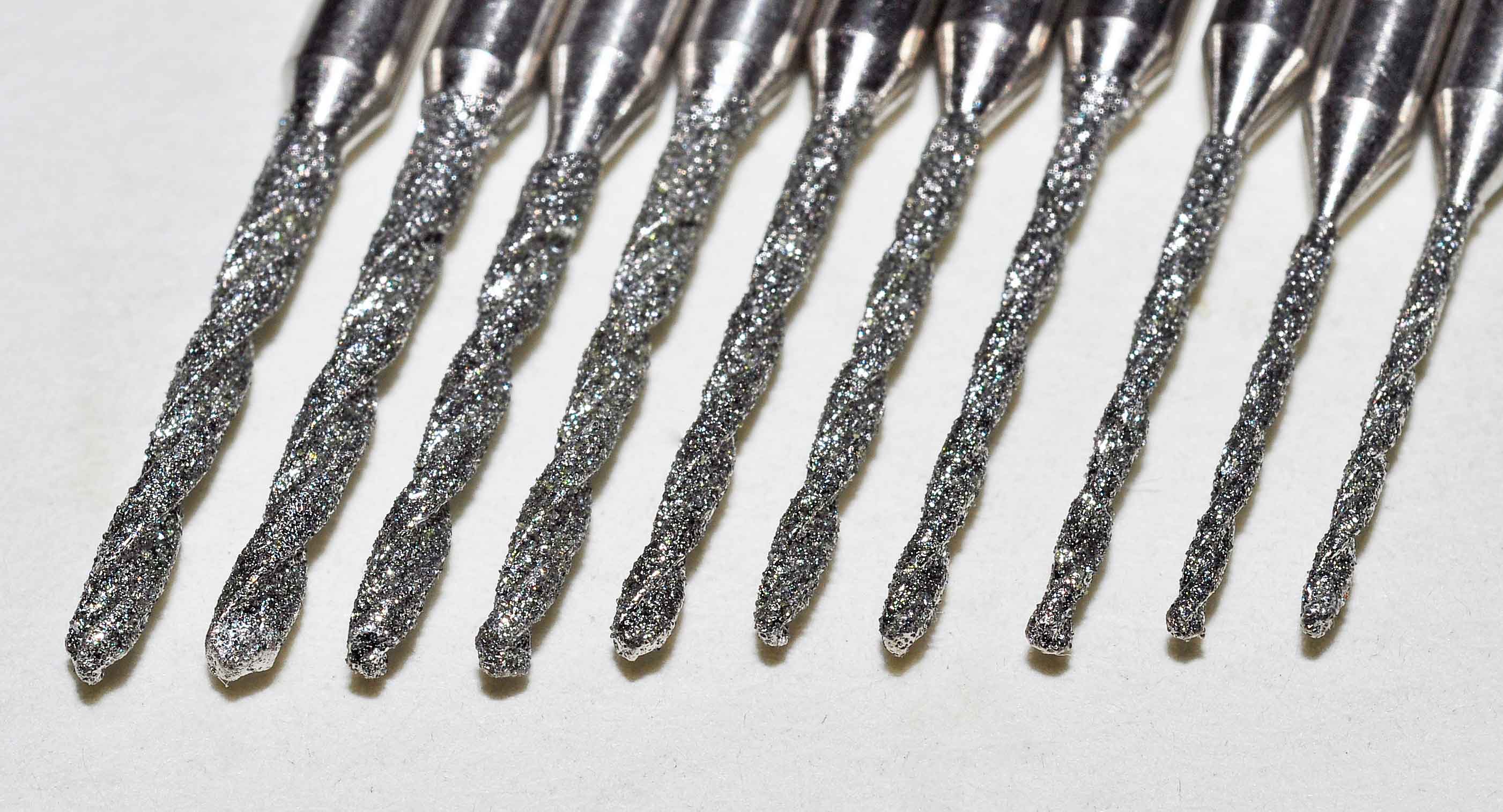 10-piece mini drill set, diamond coating
