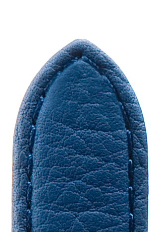 Leather band sport waterproof, 16mm, medium blue