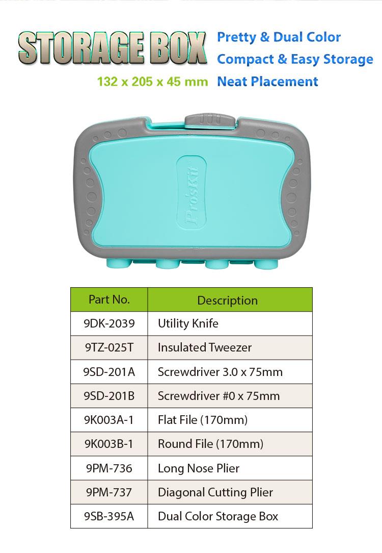 Tool set for household/everyday life - all important tools in one case