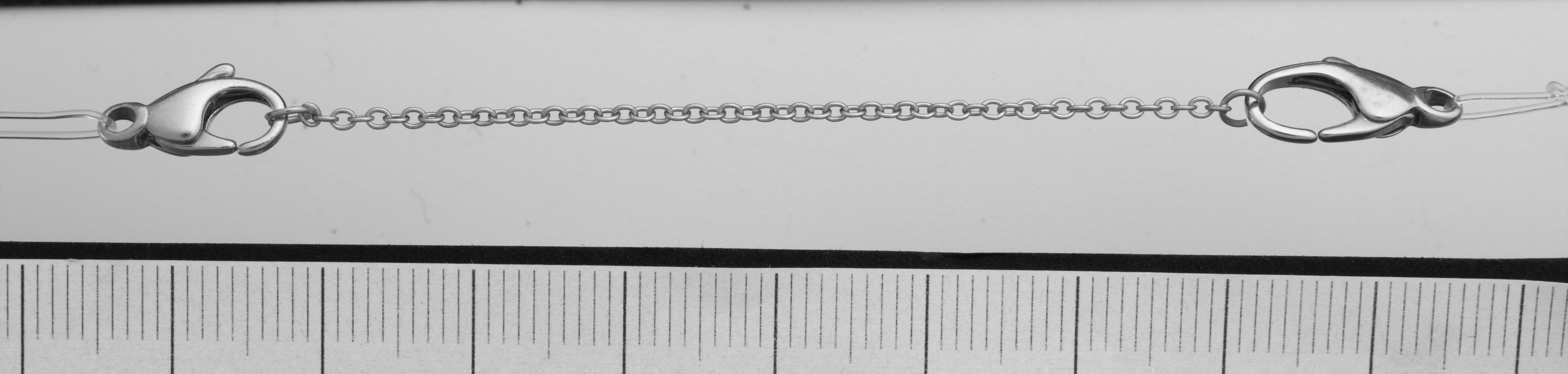 veiligheidsketting anker zilver 925/- lengte 70,00mm, met open bindringen