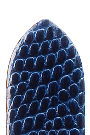 Lederband Eidechse Klassik 10mm dunkelblau, extra lang glatt