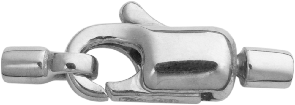 Karabiner rund Silber 925/- 10,00mm für Litze