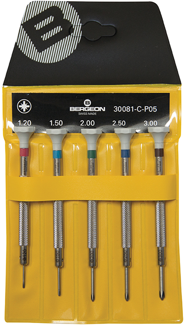 _ Screwdriver set, Phillips, in plastic bag Bergeon