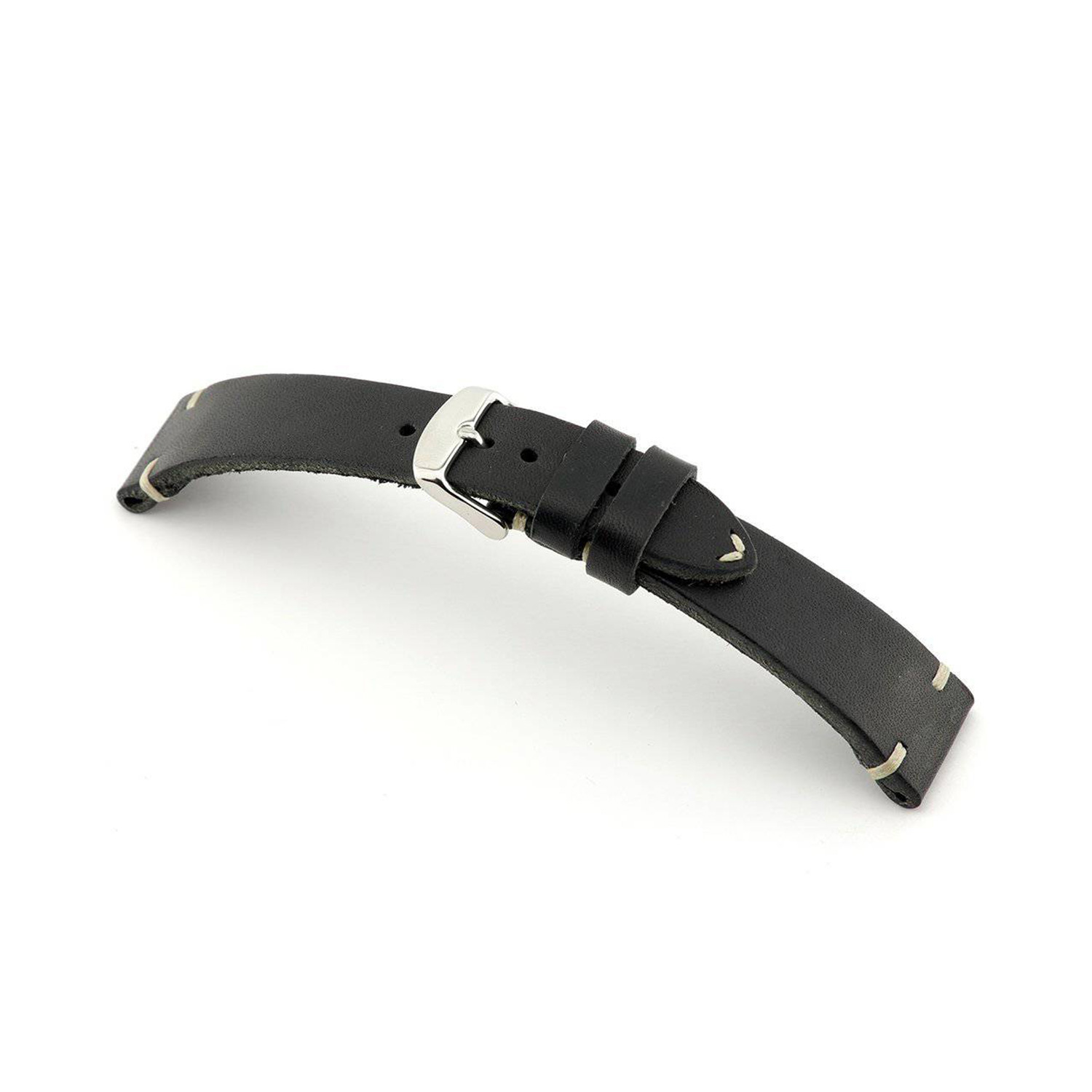 Manufakturwerk leather strap St. Pauli black 22/18