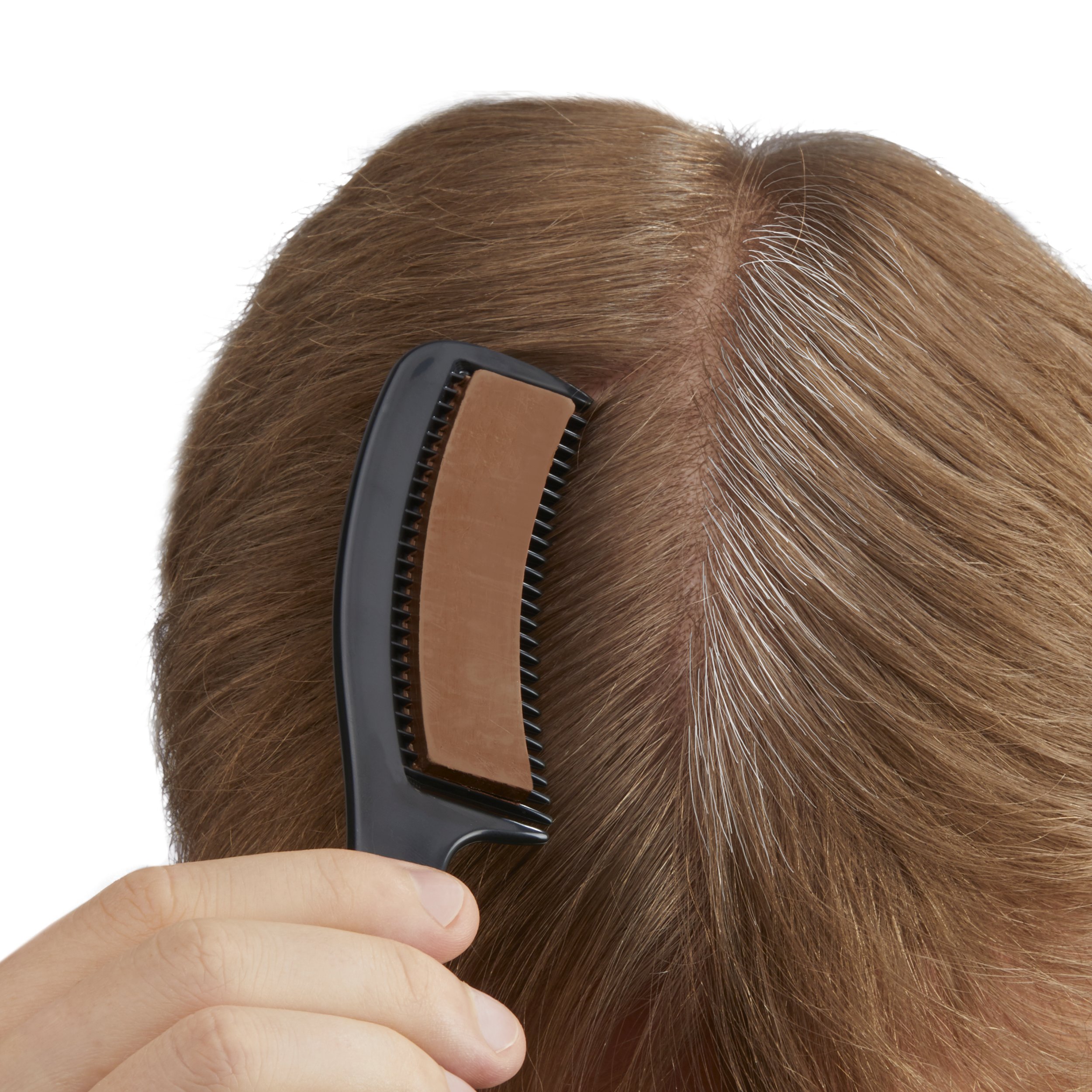 Medium brown color comb - instantly covers gray hair