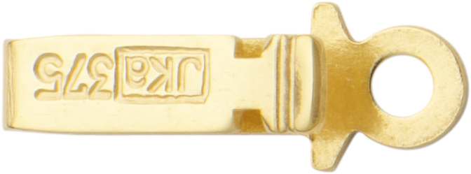 _ Box snap gold 750/-Gg single-row, L 5.00 x W 1.70mm