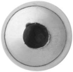 Lens silver 925/- polished, round Ø 4.00mm