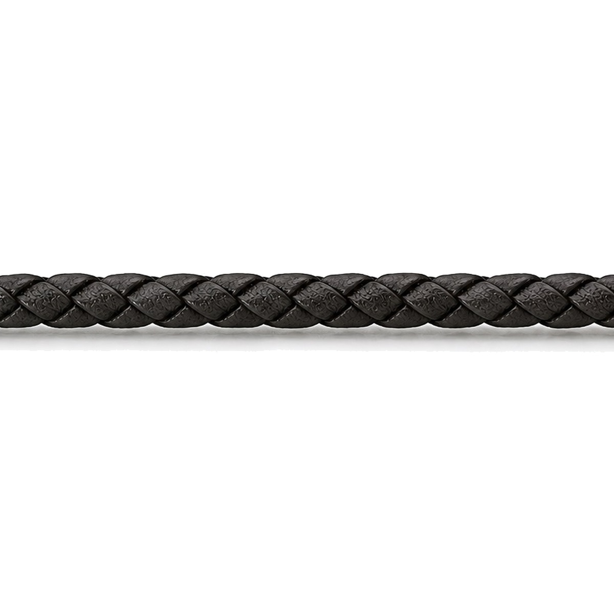 Lederband geflochten Rindleder Ø 3 mm, grau, Länge 1 m