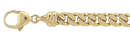 Bracelet gold 585/GG, curb chain 21.00 cm