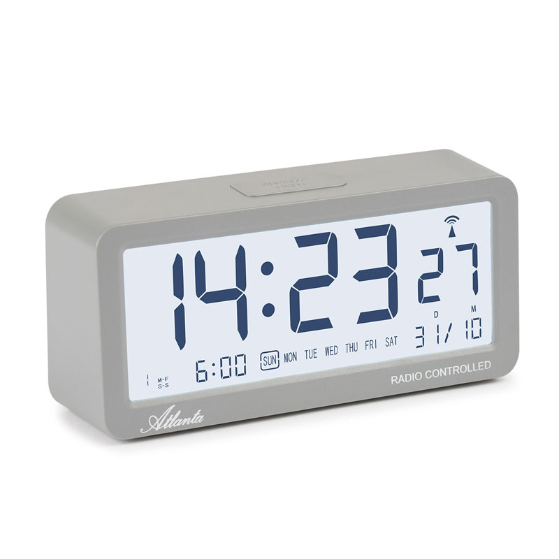 Atlanta 1879/4 Radio controlled alarm clock gray