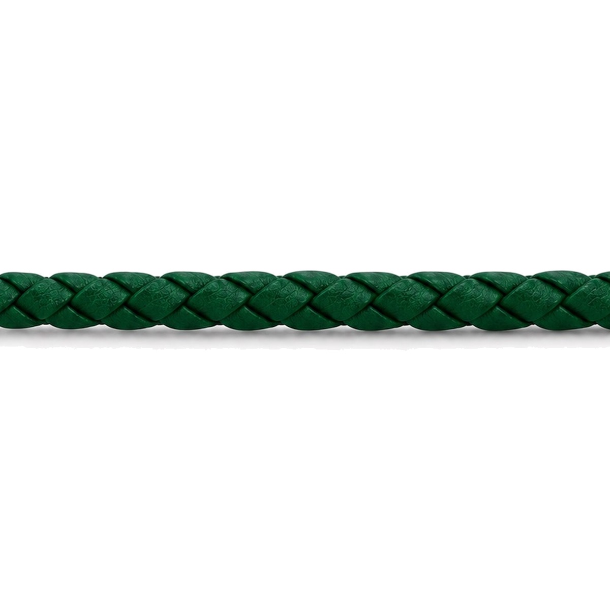 Lederband geflochten Rindleder Ø 3 mm, grün, Länge 1 m