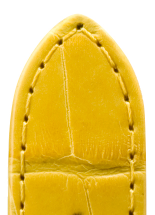 Leather band Alligator Louisiana 18mm, yellow