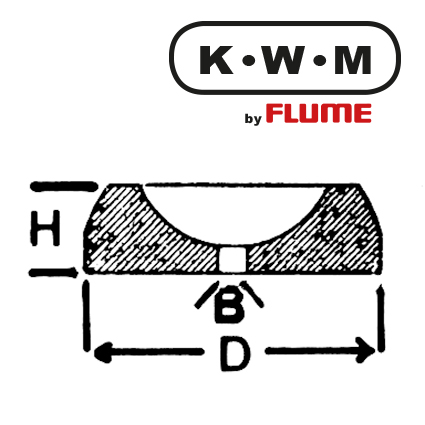 KWM-Einpresslager Messing C311, B 0,12-H 0,32-D 1,02 mm