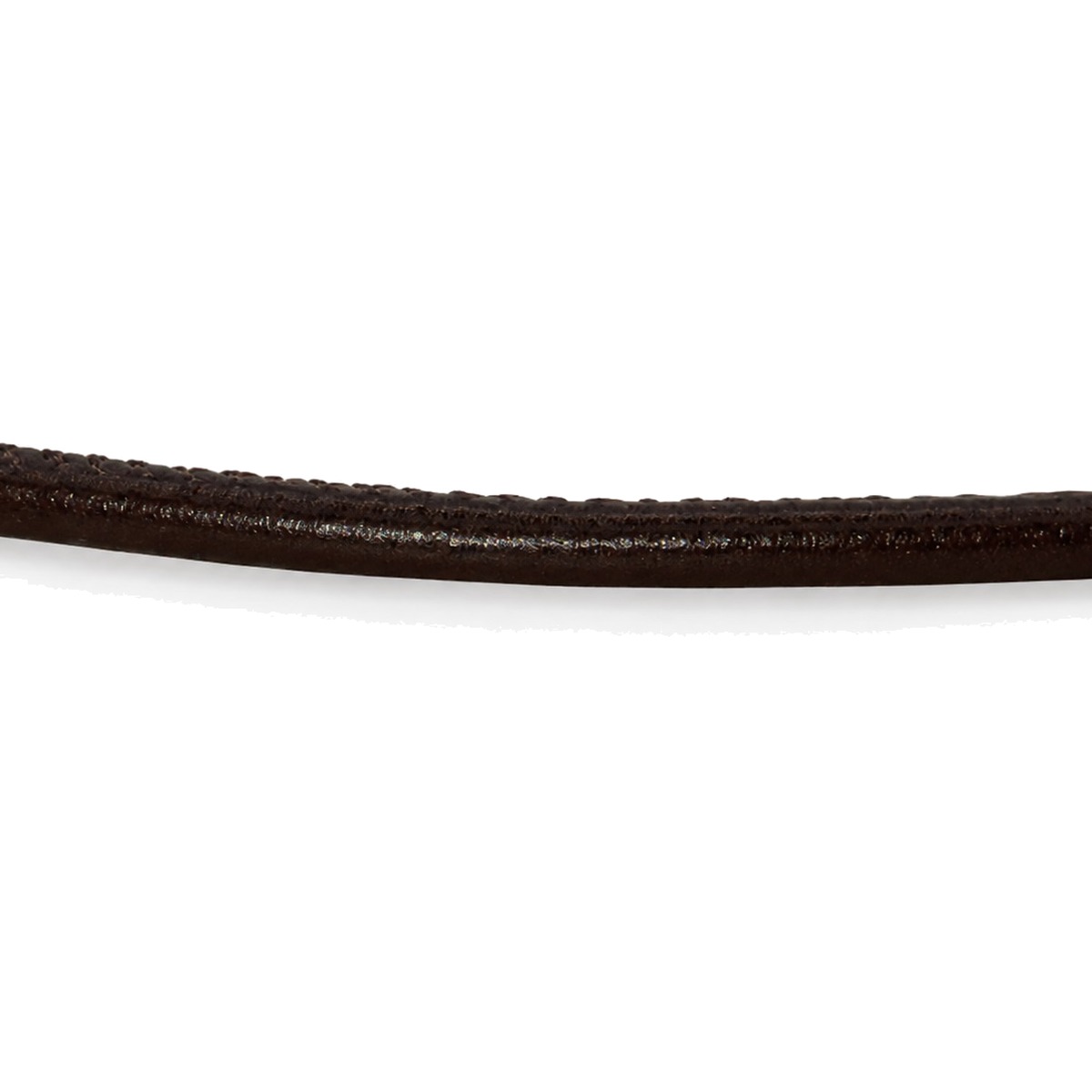 Lederband genäht Rindleder Ø 2,5 mm, dunkelbraun, Länge 1 m