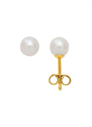 Ear studs gold 333/GG, cultured pearl 6.00 mm