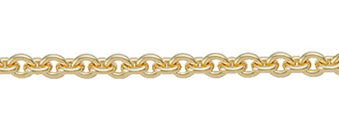 Collier chain gold 333/GG, anchor round 60 cm