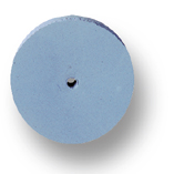 Silicone polisher wheel, blue (fine), unassembled