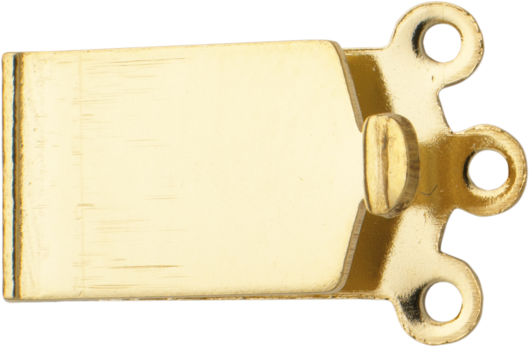 Box snap metal gold plated, L 12,00 x W 7,60mm