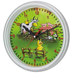 Kids wall clock Farm