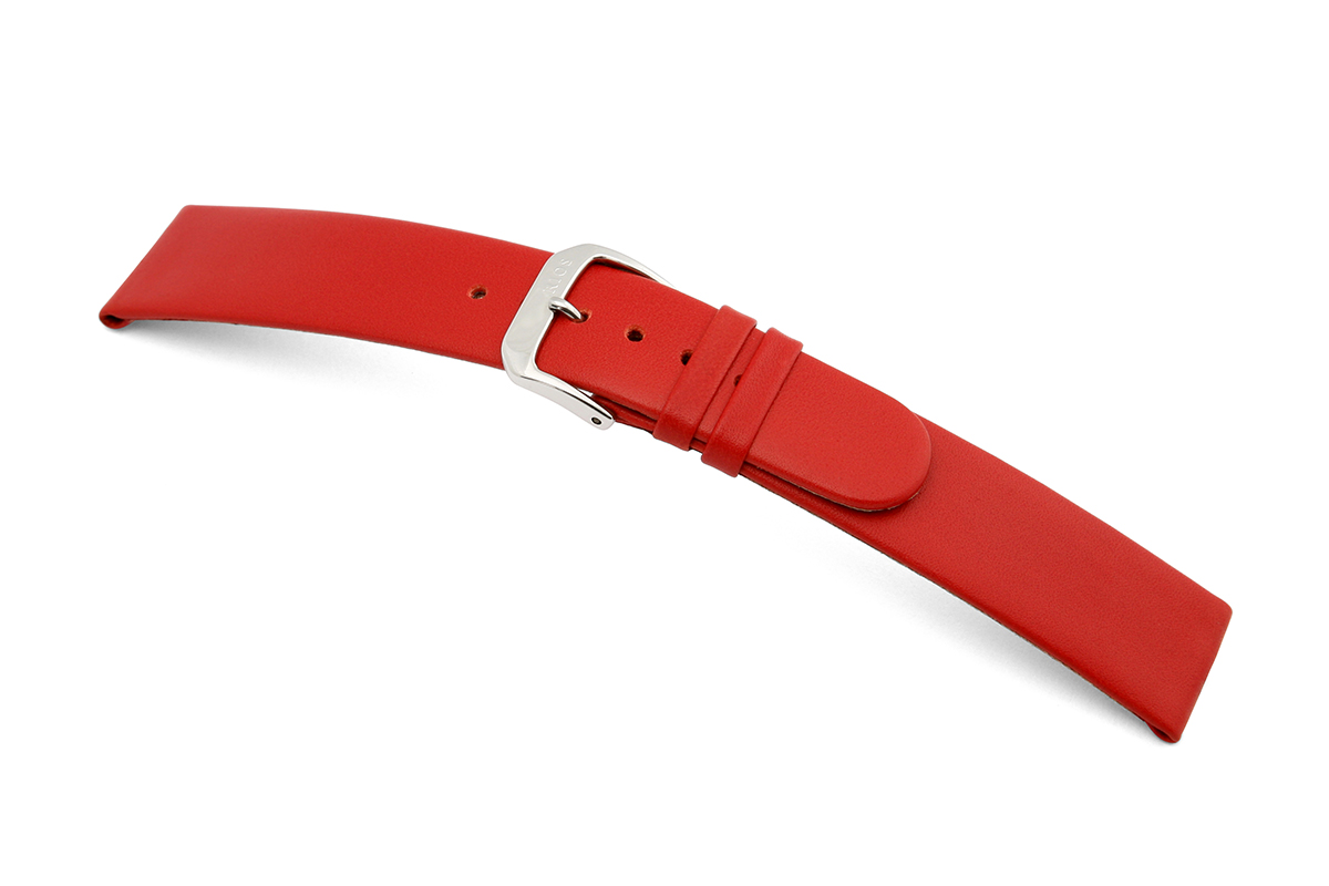 Lederband Merano 22mm rot <br/>Anstoßbreite mm: 22 / Anwendung: M / Besonderheit: Standard / Farbe: rot / Material: Rindsleder
