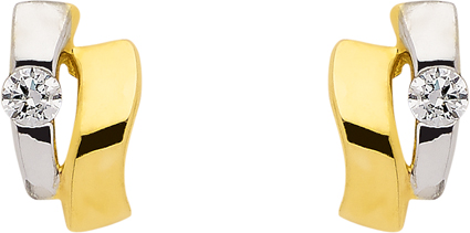 Ohrstecker Gold 333/GG/rh, Zirkonia