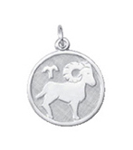 _ Sternzeichen Silber 925/- Widder, rund