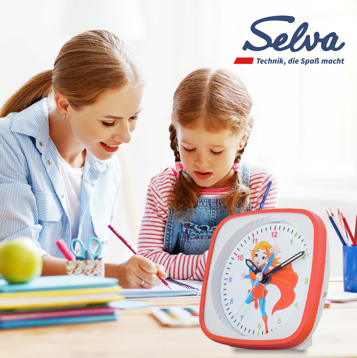 SELVA Exclusive children's alarm clock, silent