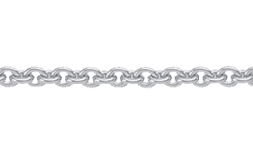 Collier chain 3 pieces silver 925/rh, anchor round 42 cm