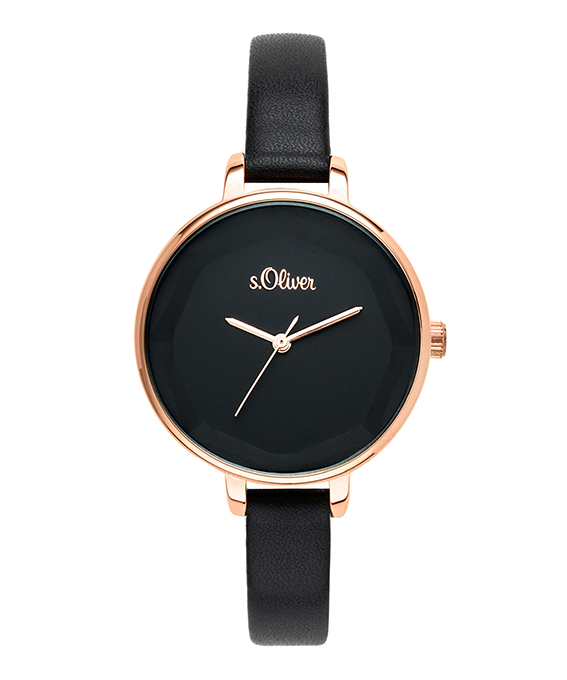 s.Oliver Horlogeband kunstleer zwart SO-3584-LQ