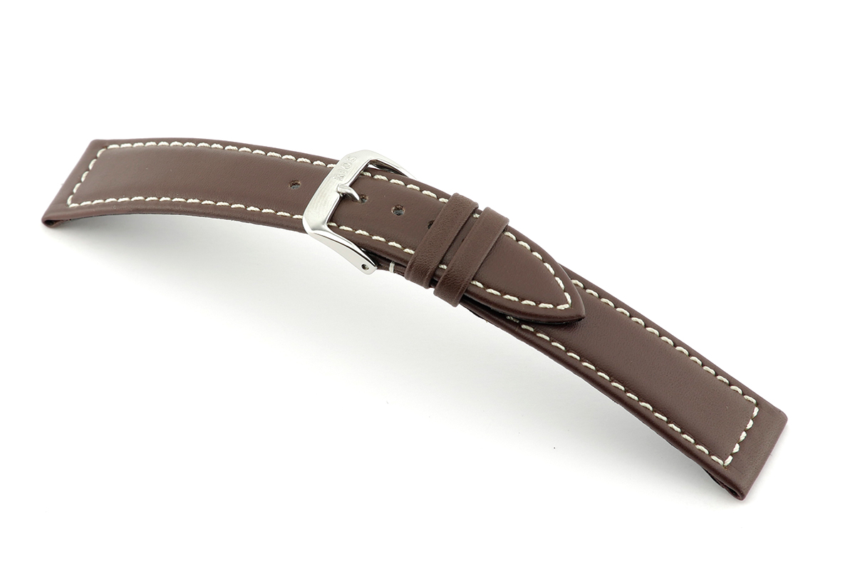 Leather strap Del Mar 18 mm mocha