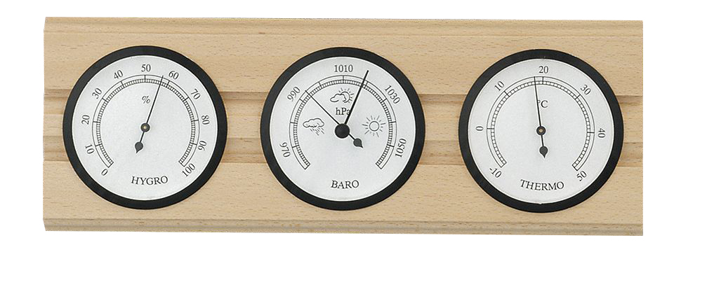 Wetterstation Made in Germany, Buche natur