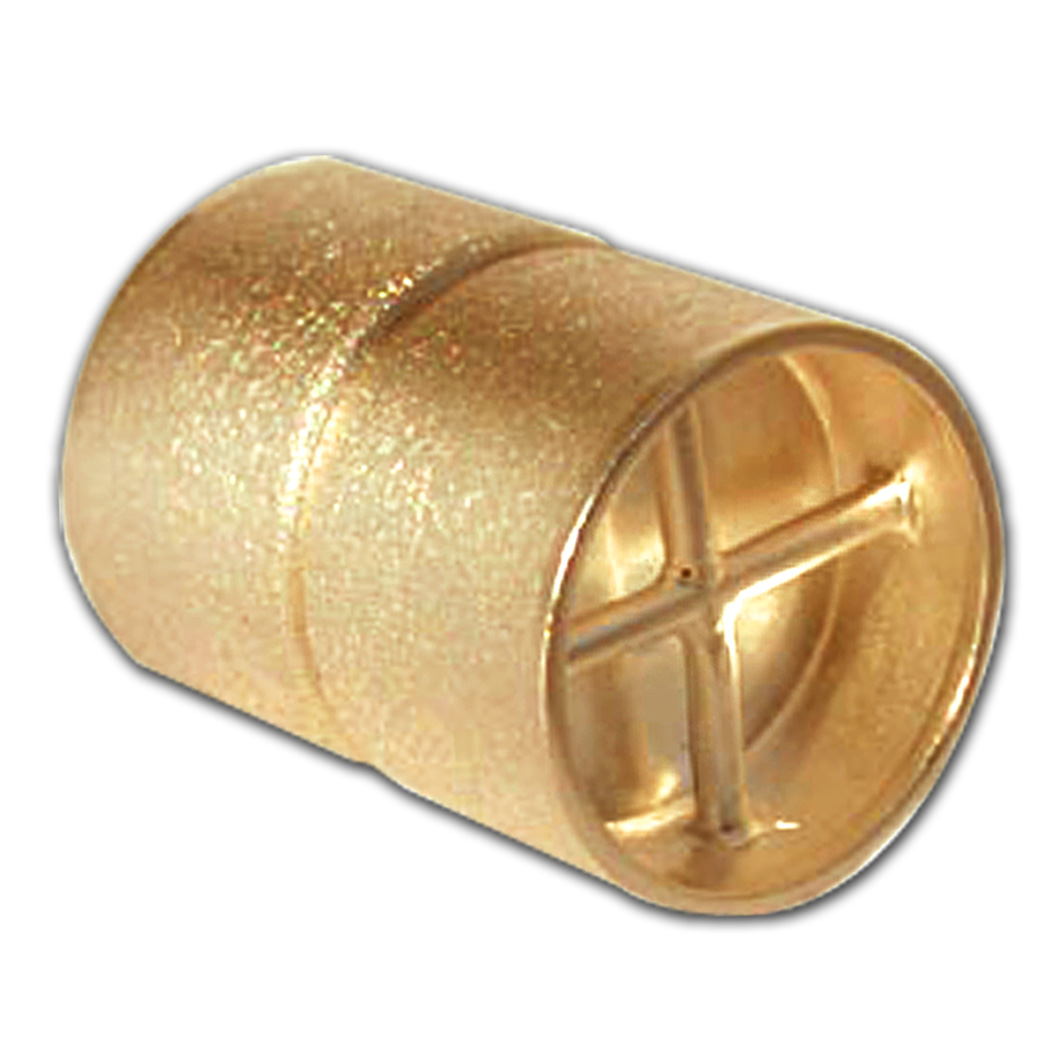 Magnetschließe Zylinder mehrreihig Silber 925/- gelb matt, Zylinder Ø 13mm