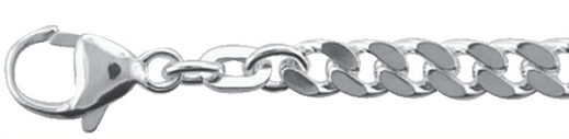 Collier silver 925/-, curb chain 45 cm