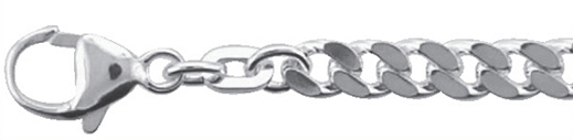 _ Collier silver 925/-, curb chain 45 cm
