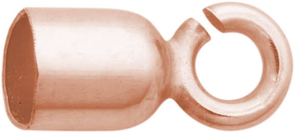 eindkapje zilver 925/rosé binnen Ø 3,00mm met klein oog, open