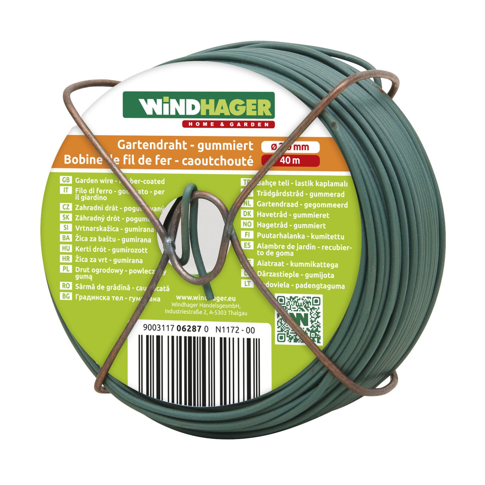 Garden wire rubberized