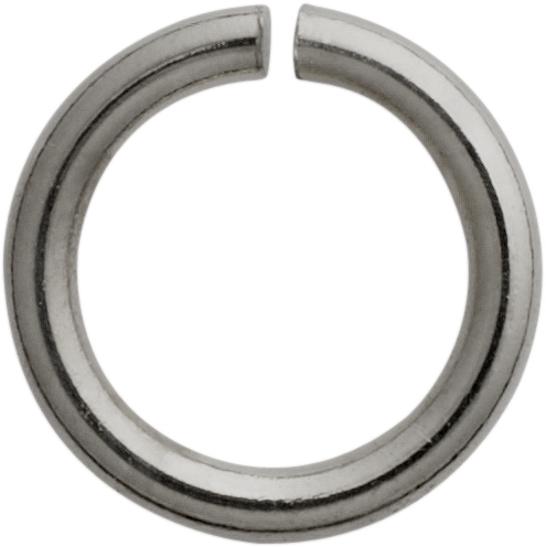 Jump ring round stainless steel / white Ø 5.00 mm, thickness 1.00 mm