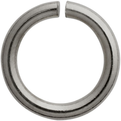 Jump ring round stainless steel/white Ø 7.00mm , thickness 1.00 mm