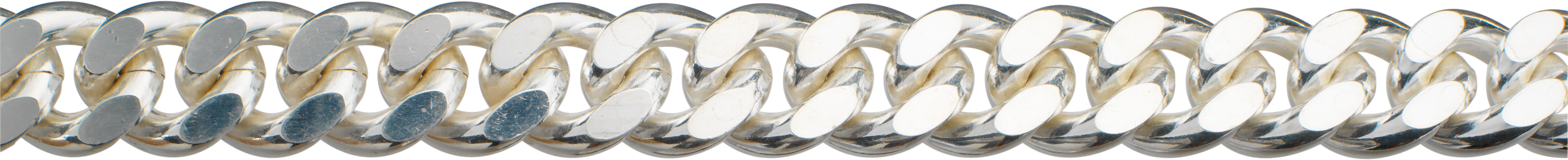 Flachpanzerkette flach Silber 925/- 10,20mm, Drahtstärke 3,00mm