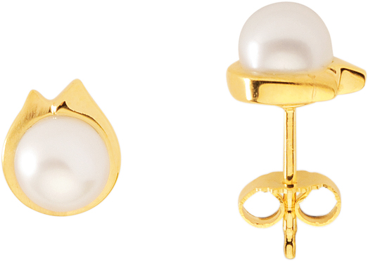 Ear studs gold 333/GG, freshwater pearl 5.90 mm